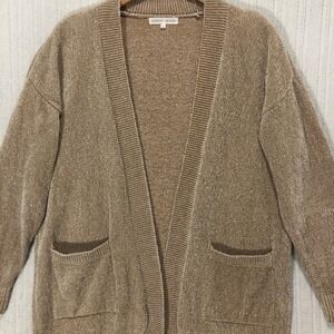 Madison Hudson Metallic Chenille Knit‎ Open Front Cardigan Sweater Size S